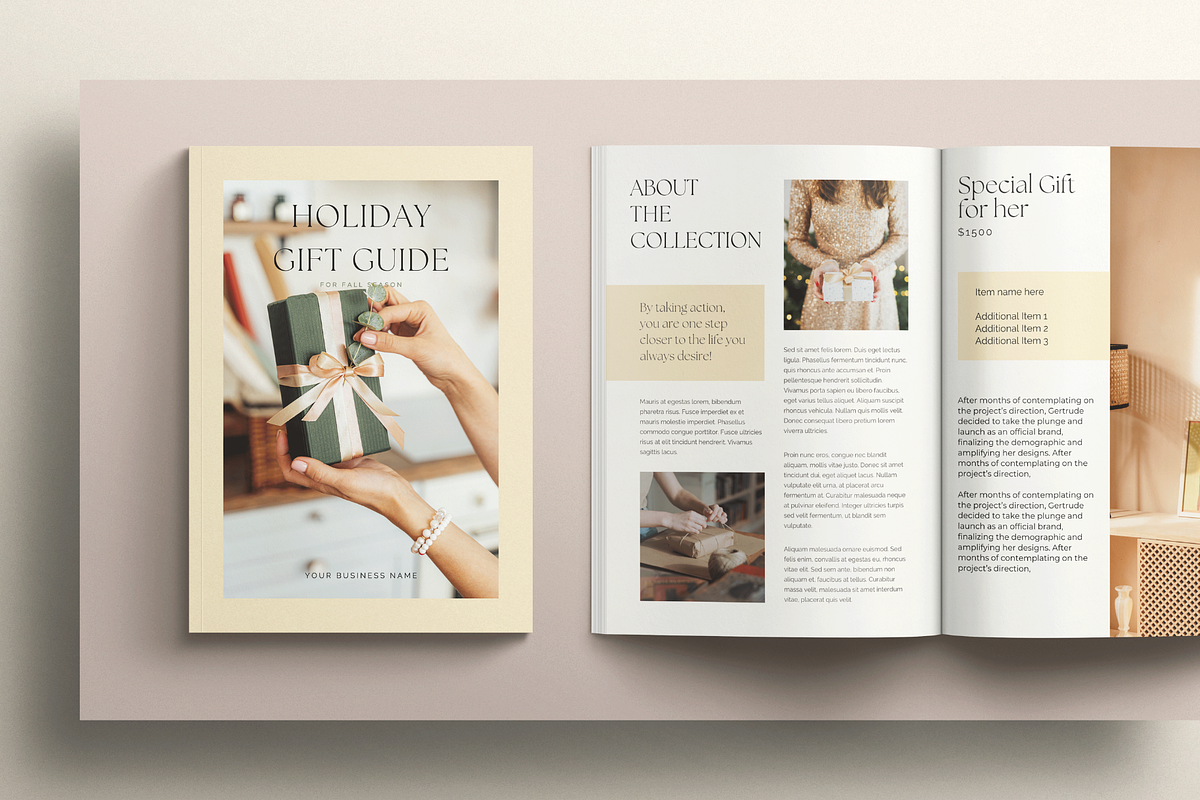Holiday Gift Guide Canva Template, a Magazine Template by Hellohastore (Photo 6 of 10)