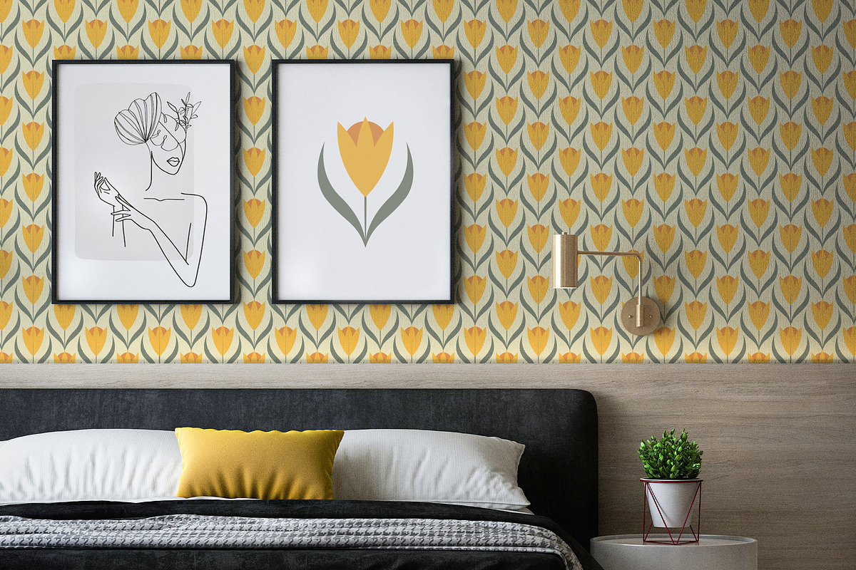 Scandi Retro Flowers patterns, a Pattern Graphic by Designnina Shop (Photo 3 of 10)