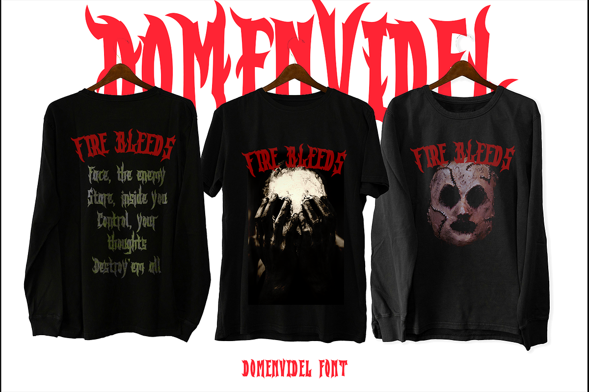 Domenvidel Blackmetal Font, a Blackletter Font by madeDeduk (Photo 6 of 10)
