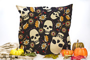 Vintage Doodle Skulls Digital Papers, a Pattern Graphic by Rose Design (Thumbnail 5 of 7)