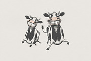 Grinning Cow PNG, Funny Cartoon Cow, an Illustration by SharpMarketplace (Thumbnail 1 of 9)
