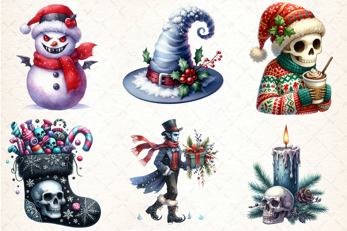 Halloween & Winter Clipart, an Illustration by DreamCafeArt (Photo 4 of 5)