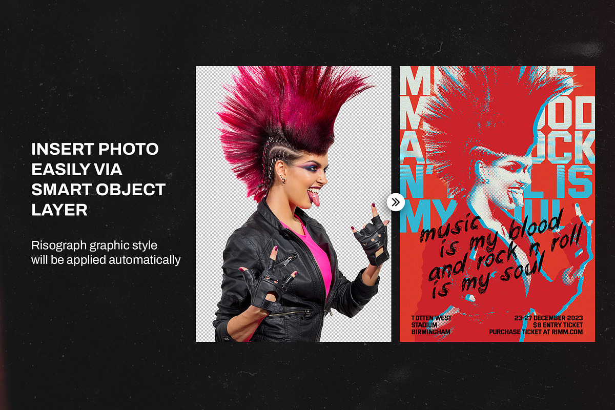 Risograph Poster Templates, a Flyer Template by Bornx Design (Photo 5 of 7)