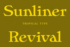 Sunliner Revival Retro Font, a Serif Font by Tropical Type