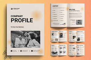 Creative Company Profile Template, a Brochure Template by MightyDesign