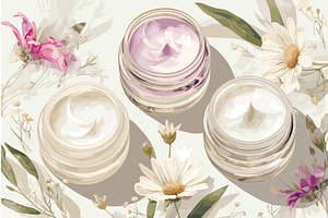 Set of cartoon glass jars with skin, an Object Illustration by LadadikArt
