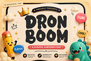 Dron Boom a Playful Cartoon Font, a Handwritten Font by Bayuktx (Thumbnail 1 of 7)
