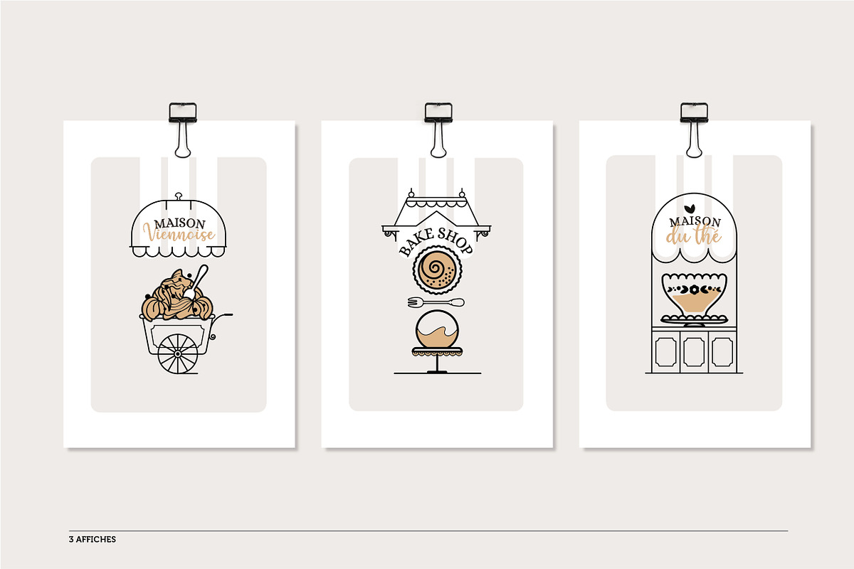 Bakery & Tea Shop Branding Pack, an Outline Icon by AnneCeline (Photo 4 of 9)
