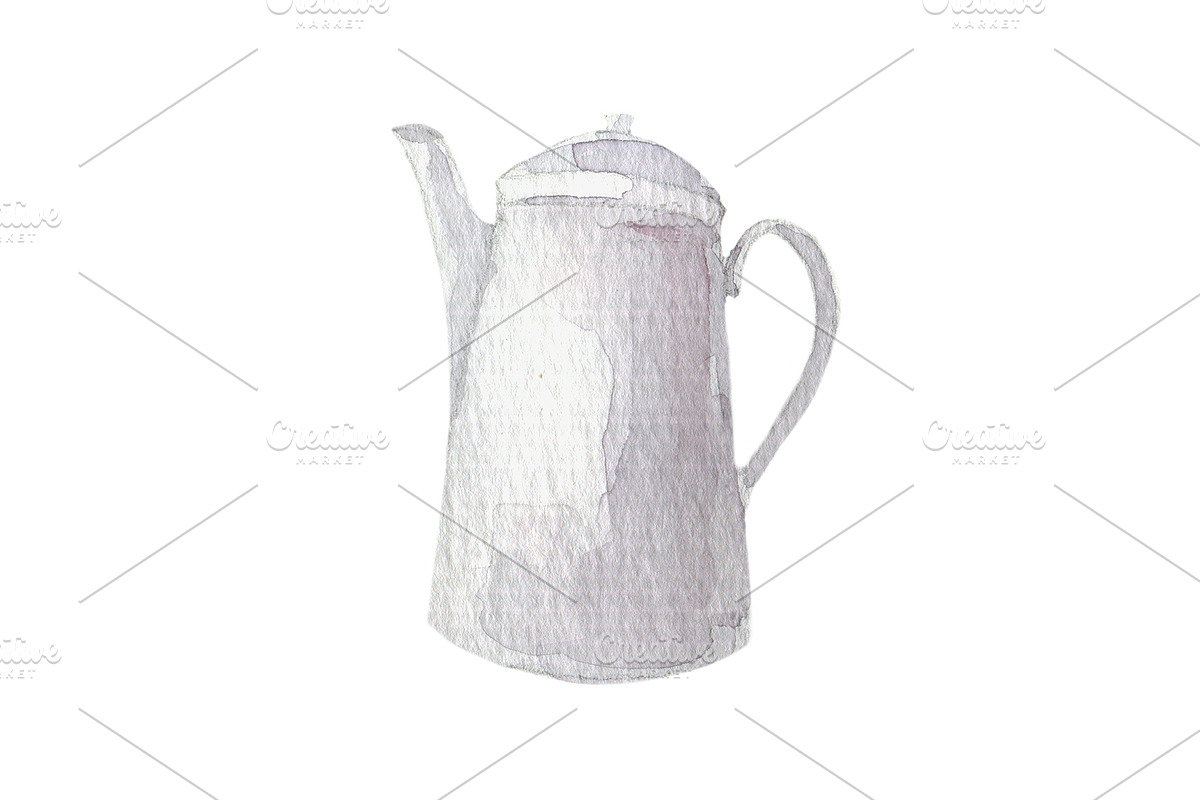 Kitchenware set in watercolor, an Illustration by My watercolor shop (Photo 6 of 7)