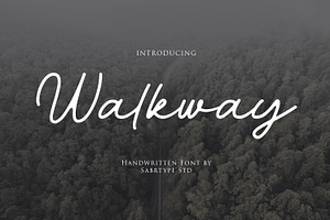 Walkway Font Bonus Vector