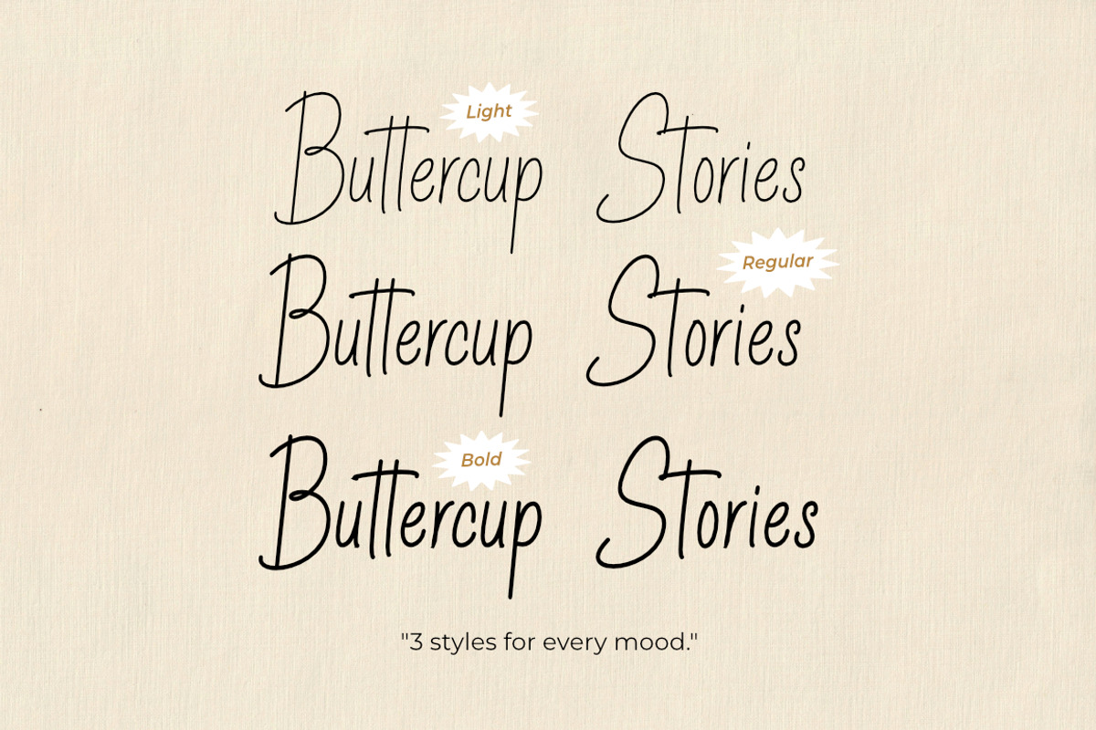 Buttercup Stories - Ballpoint Fonts, a Handwritten Font by Bluestype Studio (Photo 2 of 8)