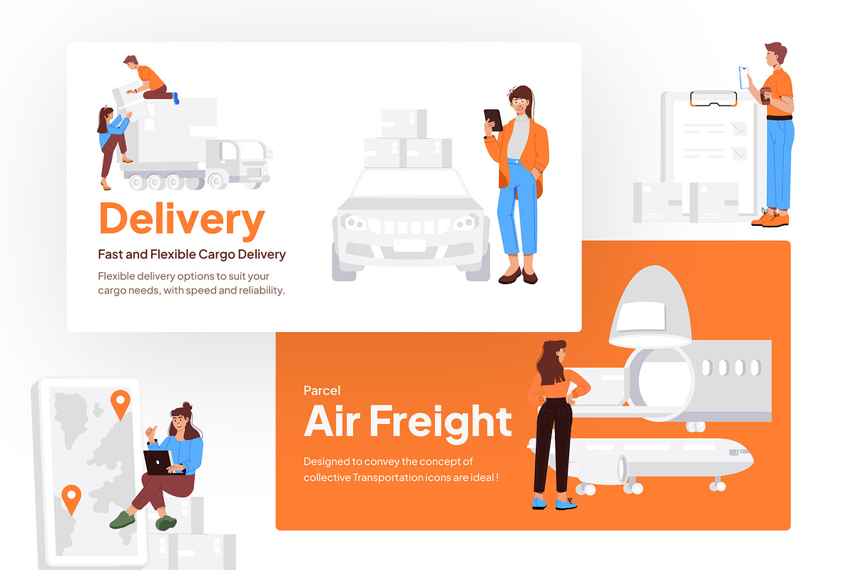 Logistics Flat Illustrations, a Duotone Icon by Vectors Market (Photo 5 of 8)