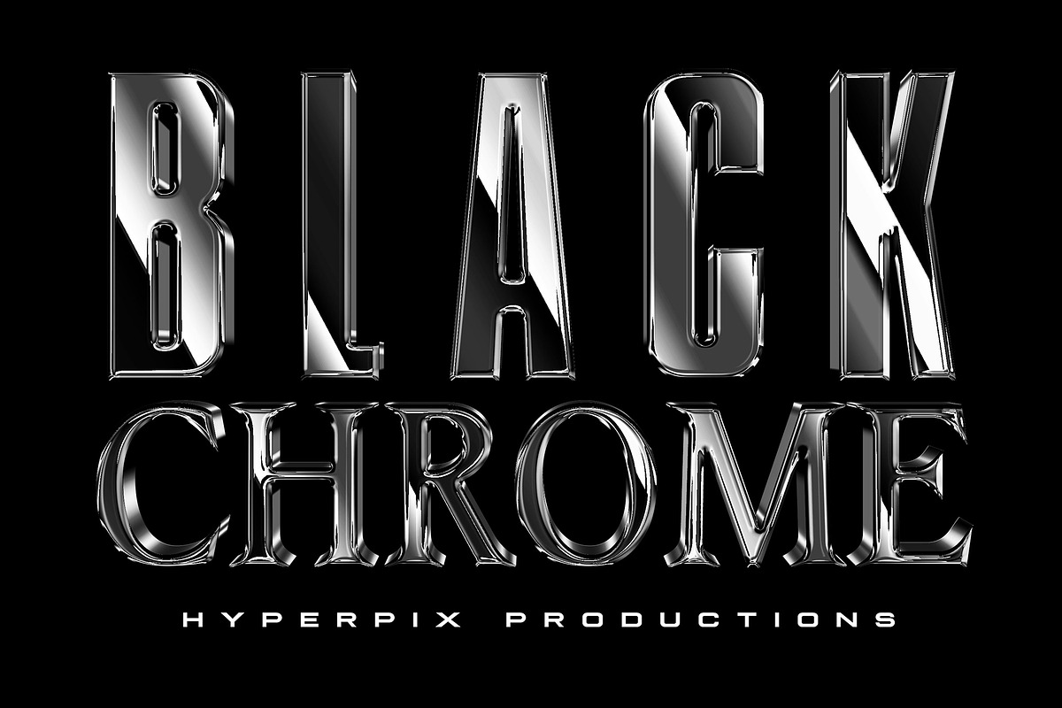 Chrome Text Effects Bundle 02, a Layer Style Add-On by Hyperpix Productions (Photo 47 of 48)