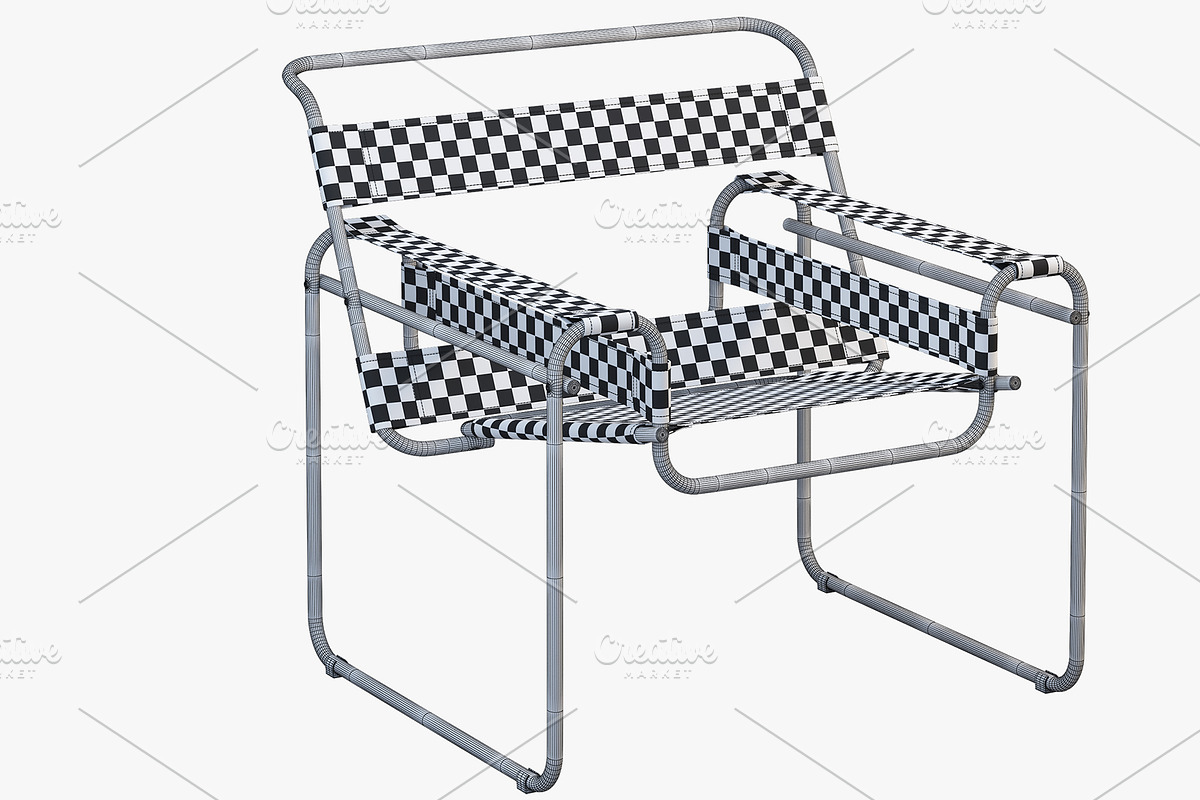 Wassily Chair by Marcel Breuer 3d, a Furniture 3D Model by 3dmitruk (Photo 7 of 12)