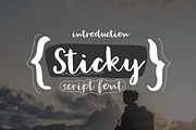 New! Sticky | script font, a Script Font by Artstudio (Thumbnail 1 of 6)