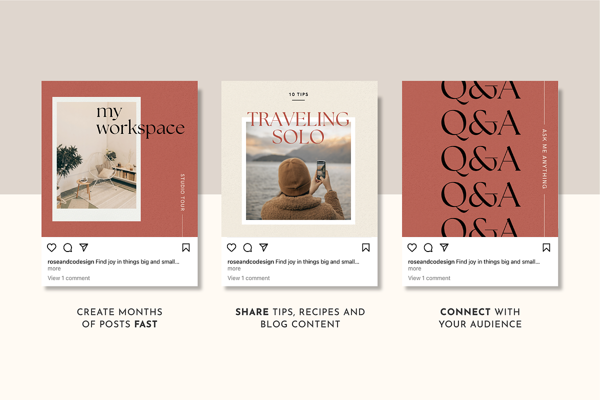 Canva Instagram Kit, a Social Media Template by Rose & Co. (Photo 3 of 9)