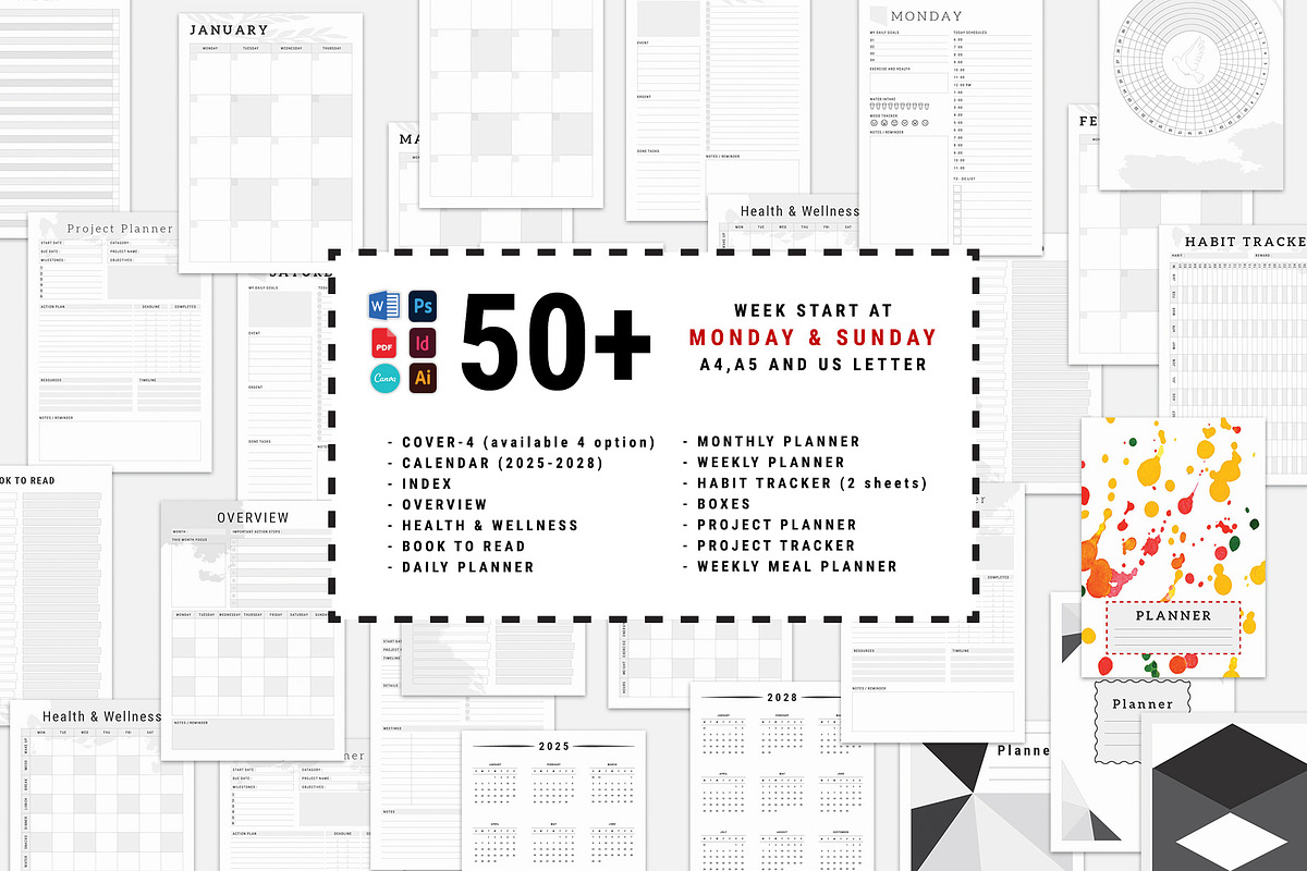 Ultimate Planner Bundle Pack Vol.99, a Stationery Template by MNT-Creator (Photo 1 of 8)