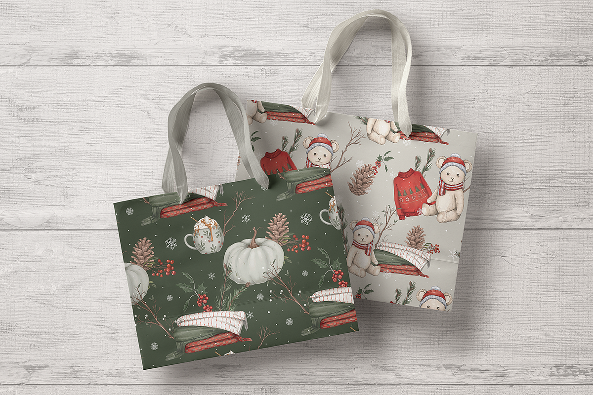 10 HOLIDAY PATTERNS, a Pattern Graphic by HmarkaShop (Photo 4 of 4)