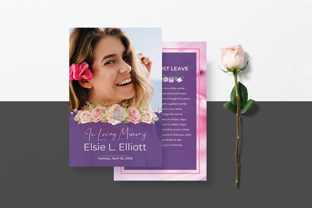 Funeral Program And Prayer Card, a Brochure Template by crazyOWL (Photo 7 of 8)