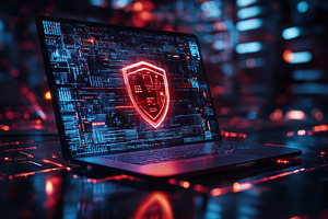 Laptop Screen Displaying a Digital S, a Photo by Pixeness Studio