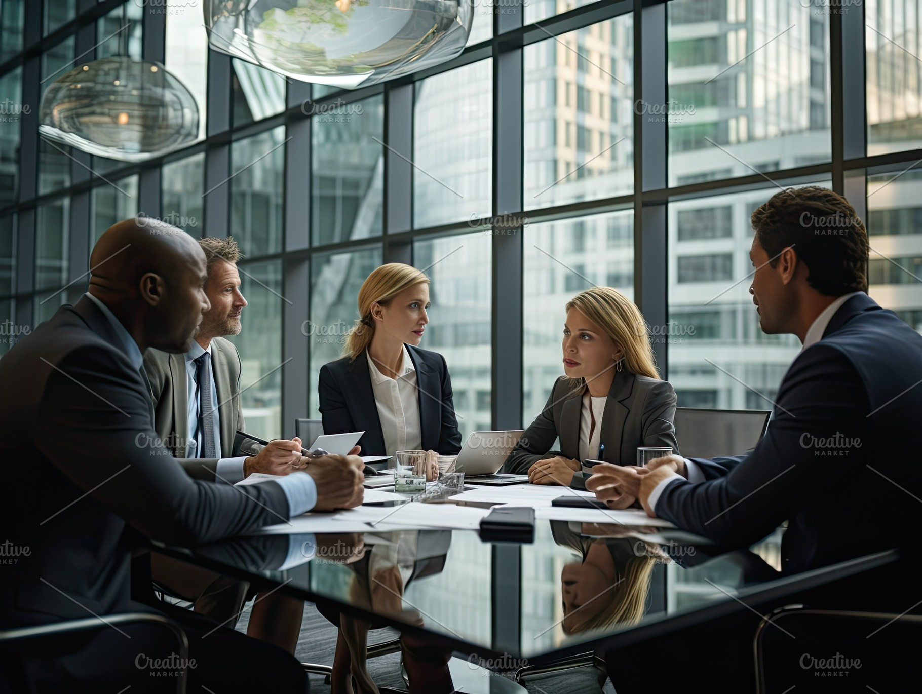 High-Stakes Corporate Discussion Exe, a Photo by SaroStock