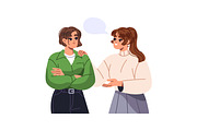 People talk, chat, discuss set, a Person Illustration by PaperTrident (Thumbnail 2 of 9)