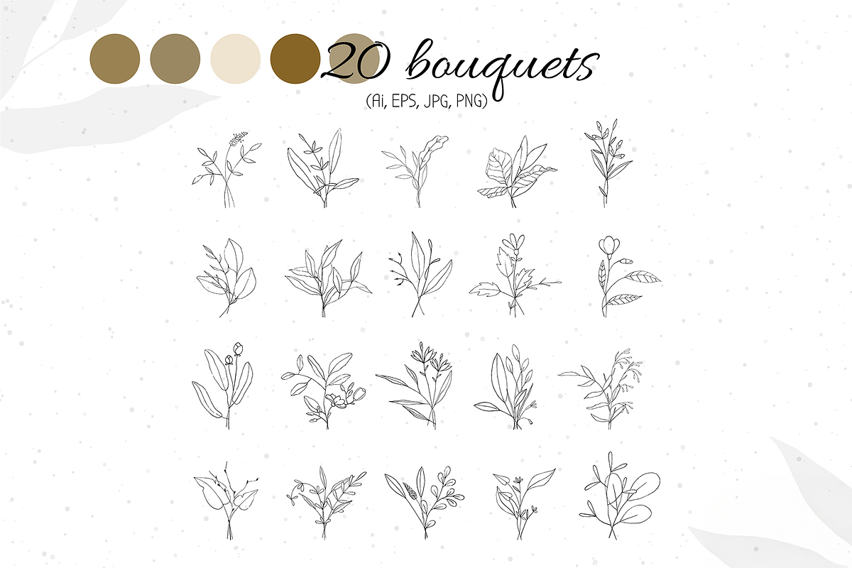 Botanical shapes, organic forms, a Decorative Illustration by JuDesign (Photo 7 of 11)