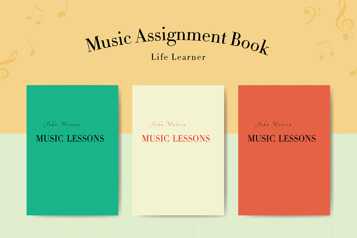 Music Assignment Book/Planner, a Stationery Template by Life Learner