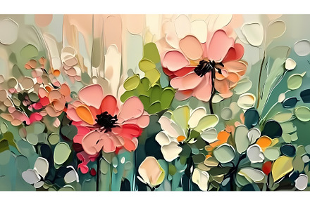 Abstract floral still life, a