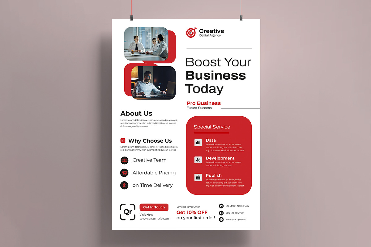 Digital Marketing Agency Flyer, a Flyer Template by MightyDesign (Photo 1 of 8)