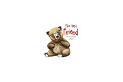 The Little Bear Watercolor Set, an Animal Illustration by Tinydew (Thumbnail 6 of 8)