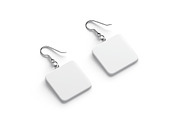 White Square Earring Pair 3D Model, an Object 3D Model by rebrandy (Thumbnail 1 of 9)