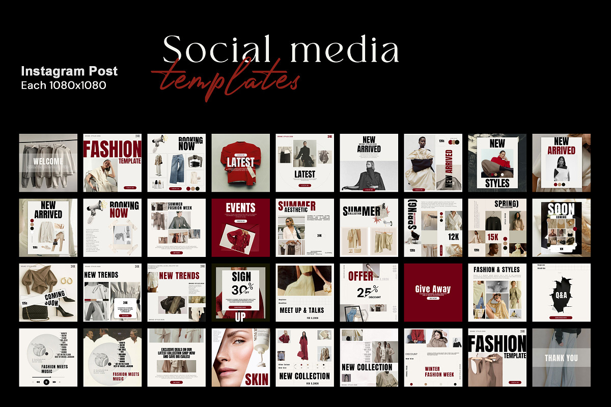 RED / Social Media Templates, a Social Media Template by Studio Industry (Photo 10 of 13)