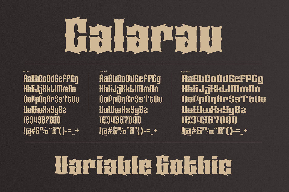 Calarau - Variable Metal Font, a Blackletter Font by creativemedialab (Photo 3 of 16)
