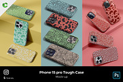 Phone 15 pro Tough Case Mock-up, an iPhone Mockup by Colatudo Store (Thumbnail 1 of 6)