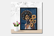 Afro Woman Wall Art, an Arts & Entertainment Photo by FakhiiDesigns (Thumbnail 4 of 5)