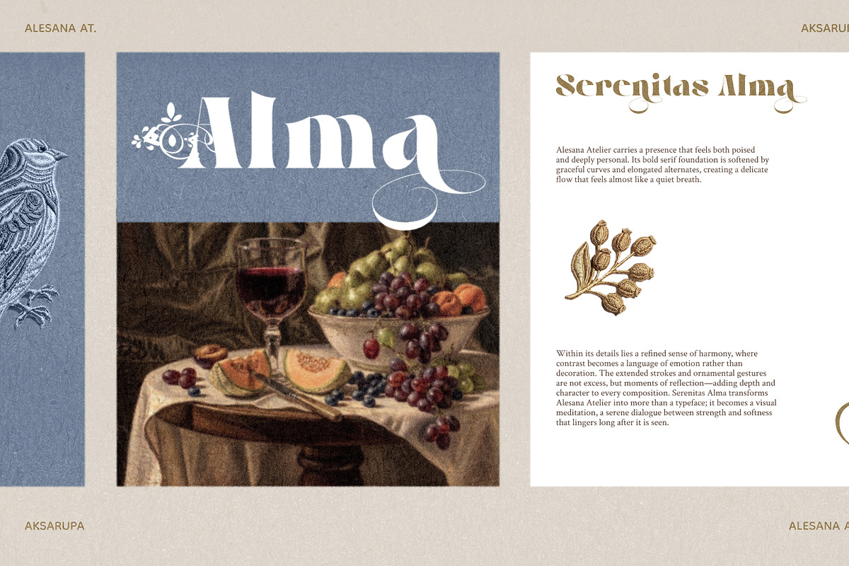 Alesana Atelier, a Sans Serif Font by Zelda Graphic (Photo 7 of 12)