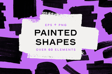 Painted Brush Stroke Shapes