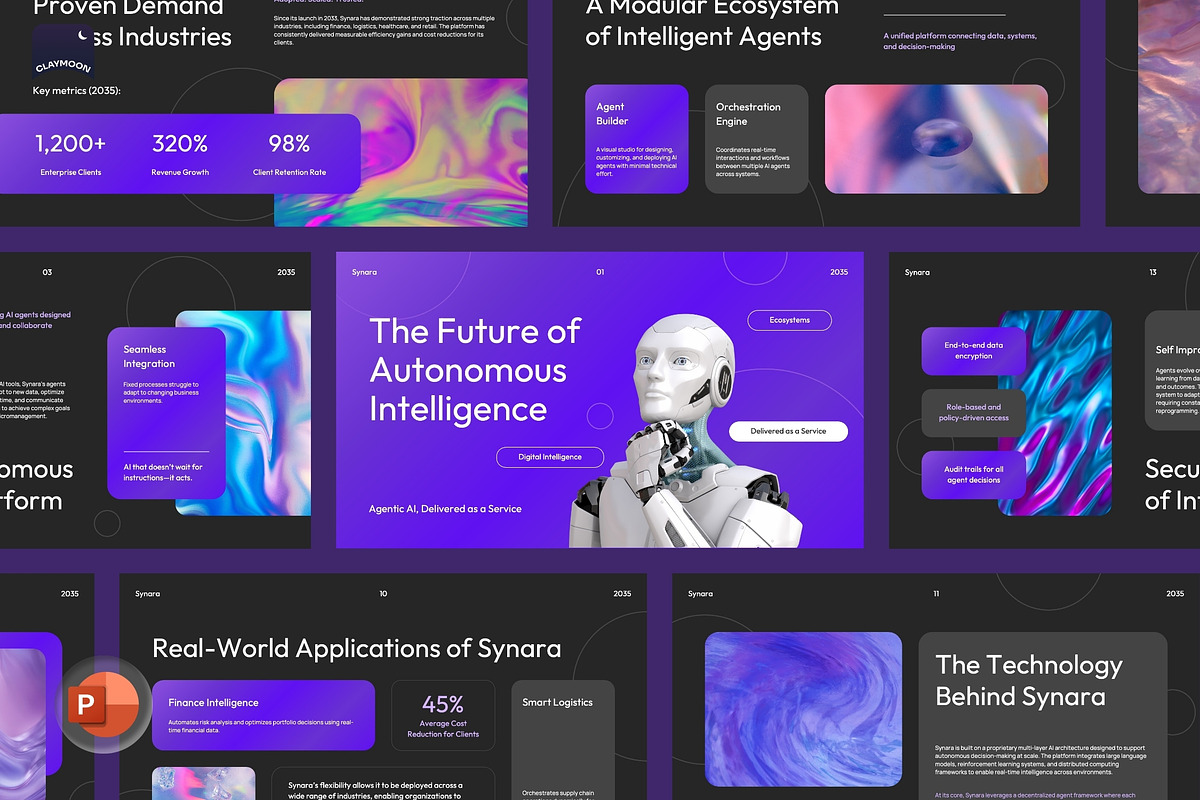 AI Agentic AaaS Presentation Deck, a Presentation Template by Claymoon Lab (Photo 2 of 6)
