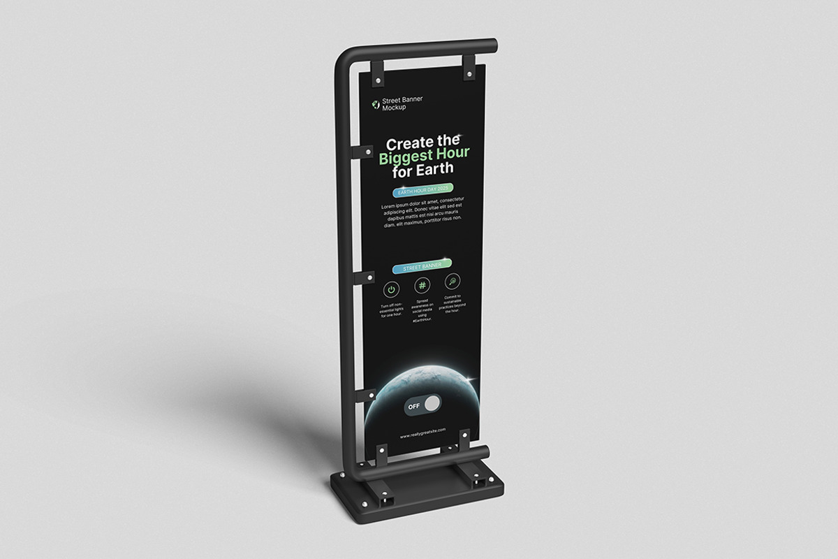 Street Banner Mockup, an Advertising Mockup by swsi-studio (Photo 3 of 5)
