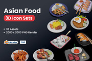 Asian Food 3D Icons, an Object 3D Model by WudelMbois Studio (Thumbnail 1 of 4)