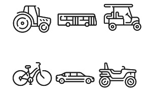 Vehicle Travel Icons Set 1 Procreate