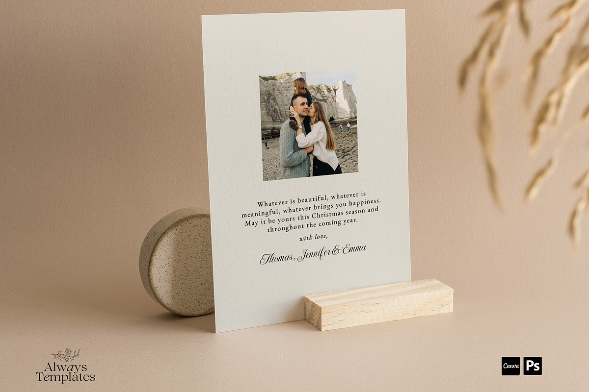 Christmas Card Template CC204, a Card Template by Always Templates (Photo 3 of 3)
