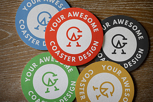 Round Coaster Mockup Pack