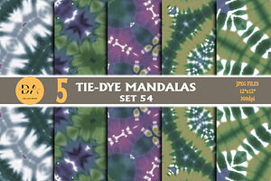 Tie Dye Mandalas Set 54