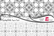 Graphite Floral Digital Paper Pack, a Pattern Graphic by InkBite Designs (Thumbnail 2 of 3)