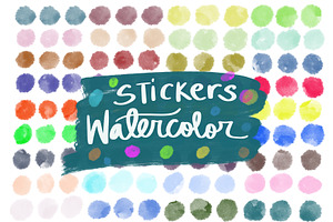 Watercolor Stickers for journals