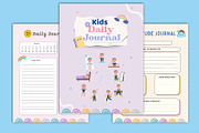 Editable Kids Daily Journal Canva, a Stationery Template by Designmela01 (Thumbnail 2 of 5)