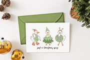 Silly Christmas Goose Clipart, an Animal Illustration by JulzaArt (Thumbnail 3 of 6)