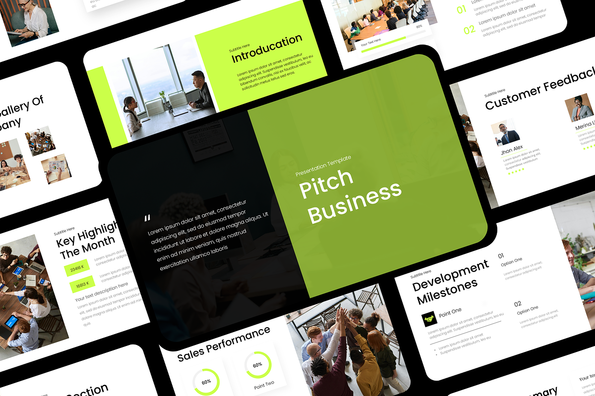 Pitch Business Report Presentation, a Presentation Template by Hammad Arif (Photo 1 of 3)